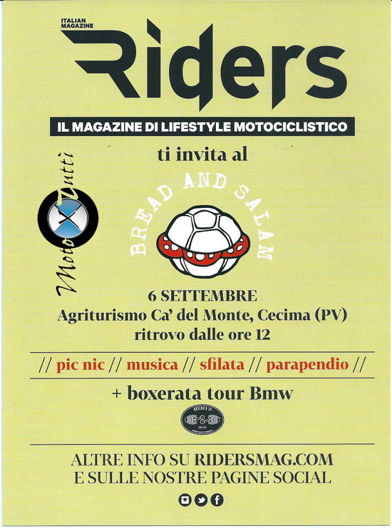 Riders vi invita al “Bread and Salam”