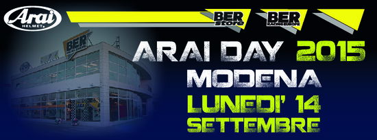 Arai Day 2015 il 14 settembre a Modena