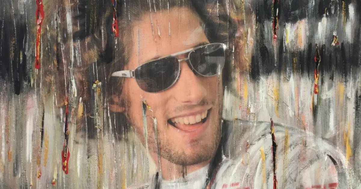 All'asta il quadro di Marco Simoncelli realizzato da Monica Cecchin