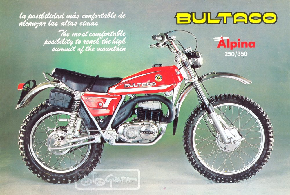 Pubblicit&agrave; Bultaco Alpina prima serie
