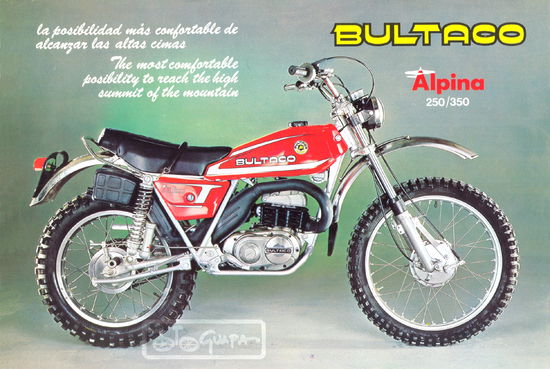 Pubblicità Bultaco Alpina prima serie