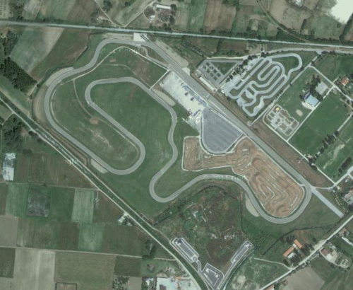 Una vista aerea del circuito