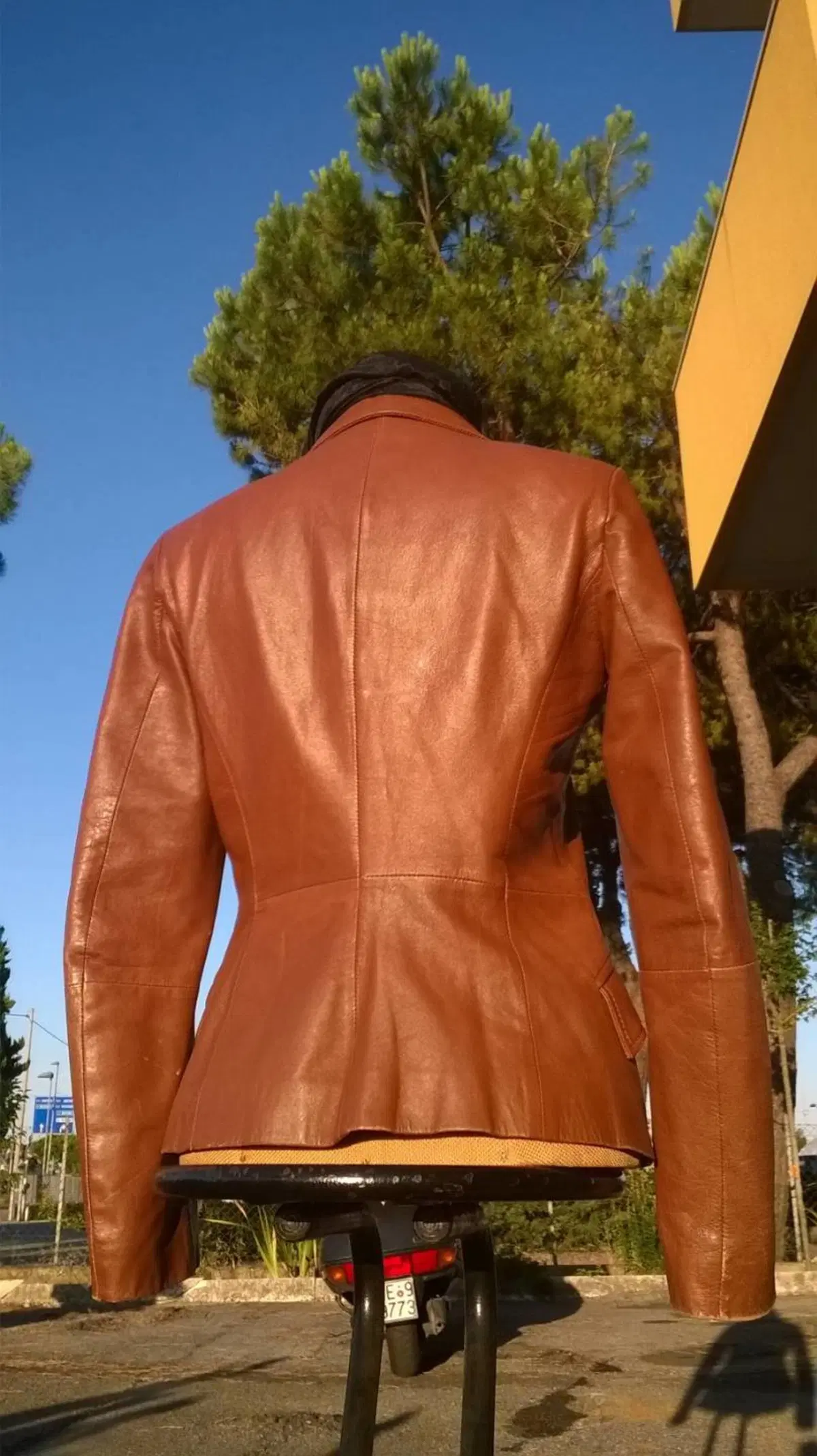 Giacca Zara Pelle Marone (10)