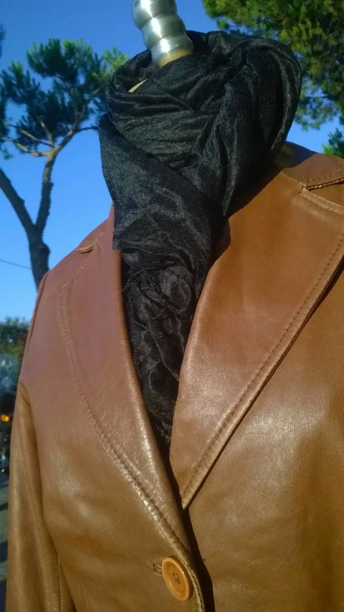 Giacca Zara Pelle Marone (9)