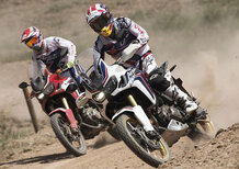 Marquez e Barreda in sella alla Honda CRF1000L Africa Twin 2016