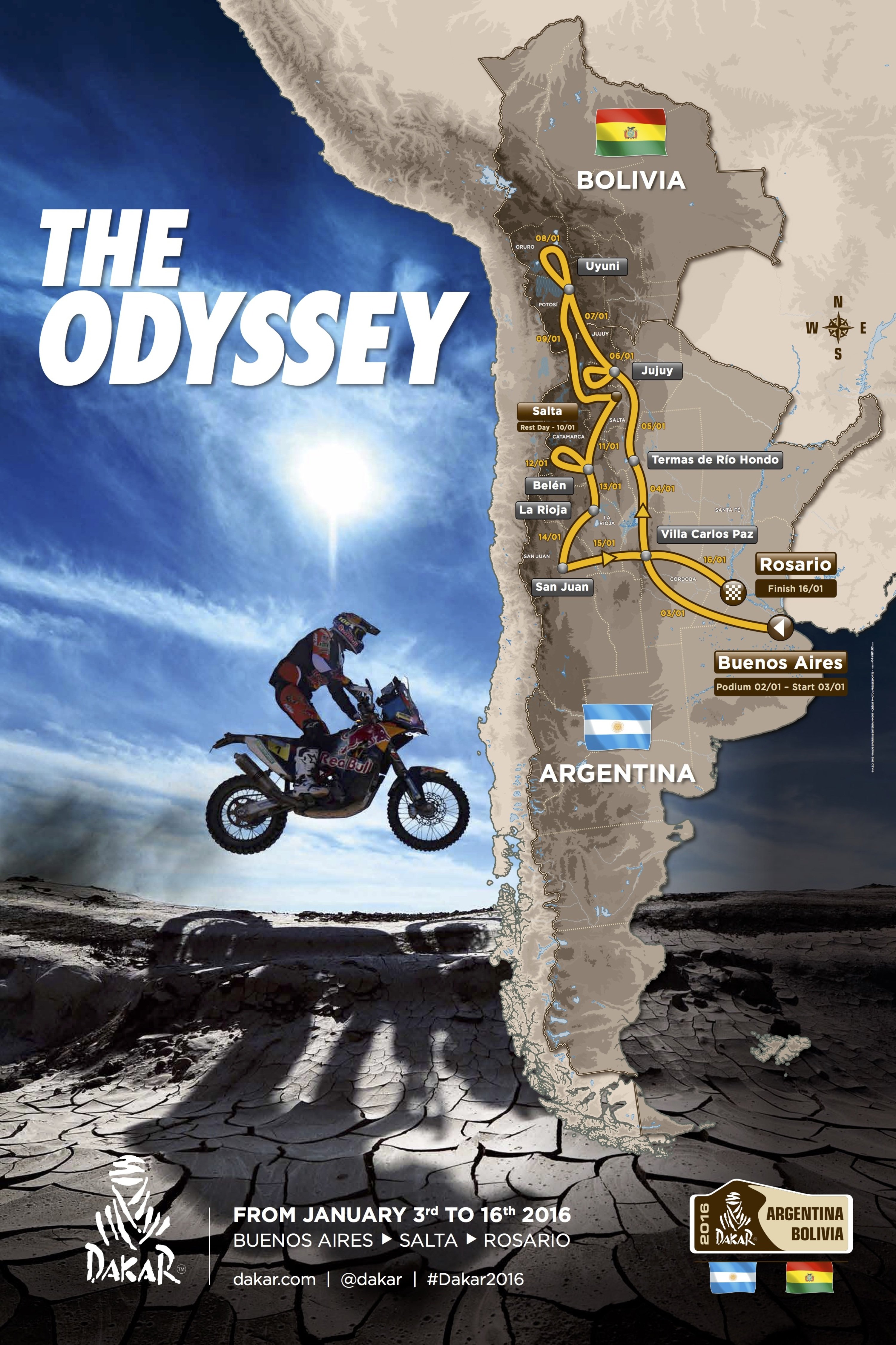 Dakar 2016. Ecco il &ldquo;ristretto&rdquo; Bolivia-Argentina!
