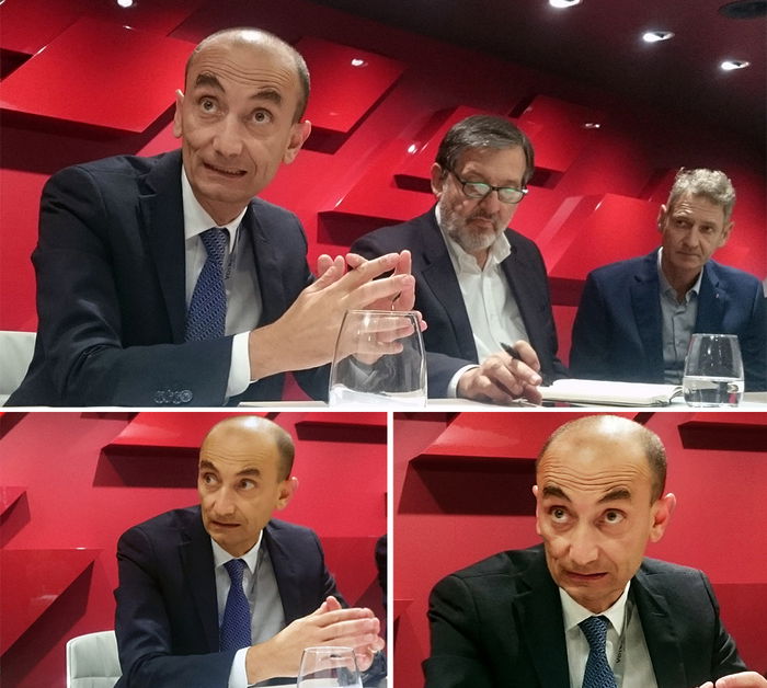 il Presidente Domenicali in alcuni momenti dell'incontro