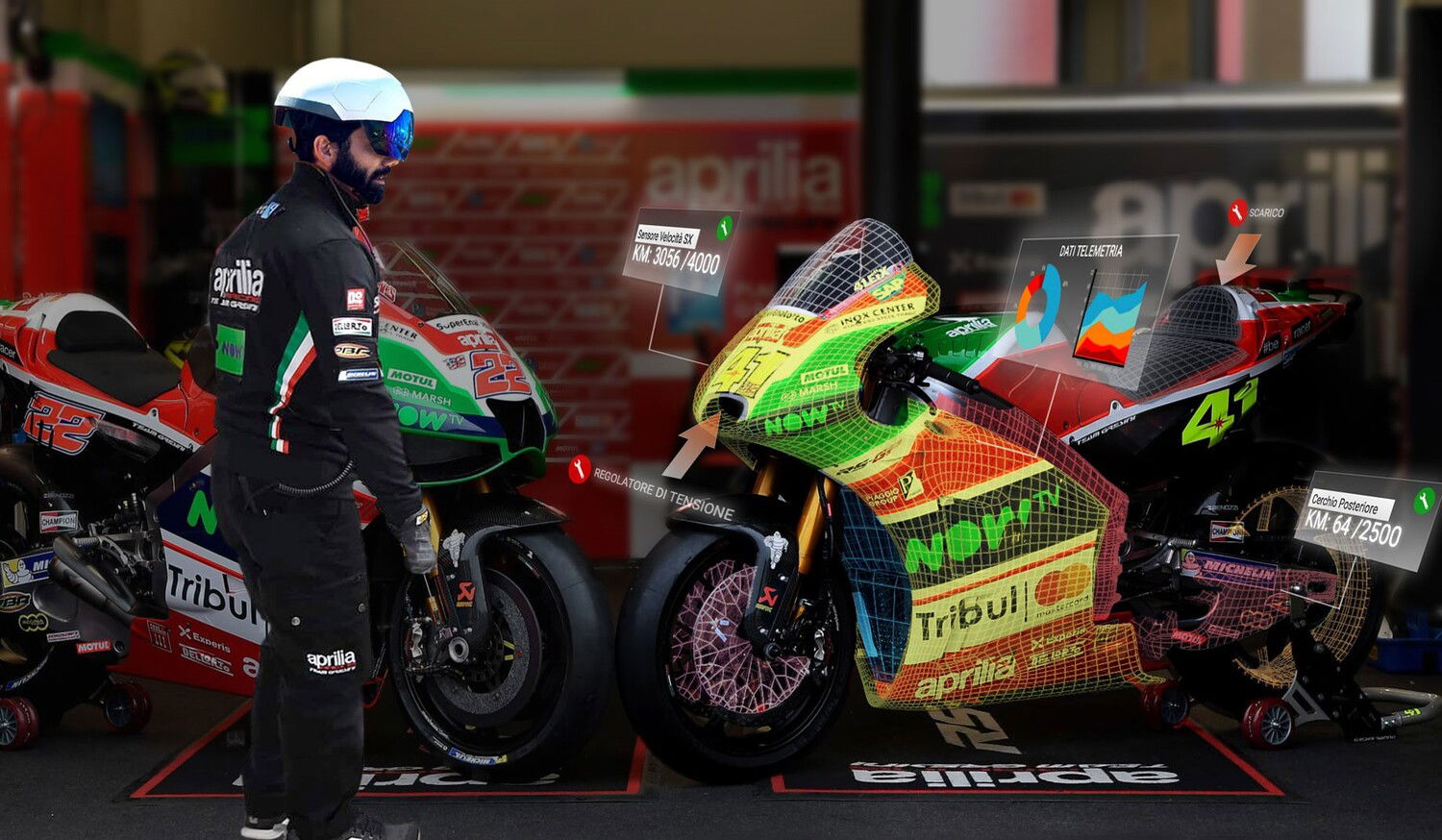 MotoGP. Nel box Aprilia con la realtà aumentata