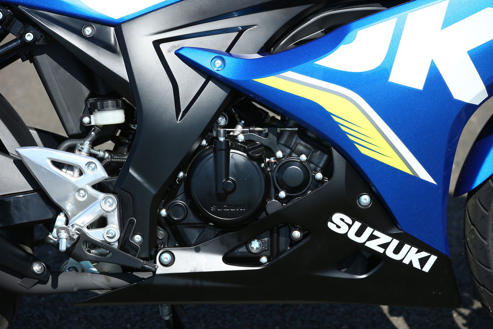 Il motore monocilindrico delle due Suzuki GSX 125