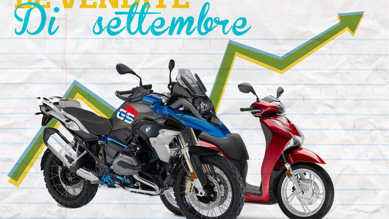 Mercato a settembre buono per le moto (+13%), ma scooter a -6,7%. Le Top 100