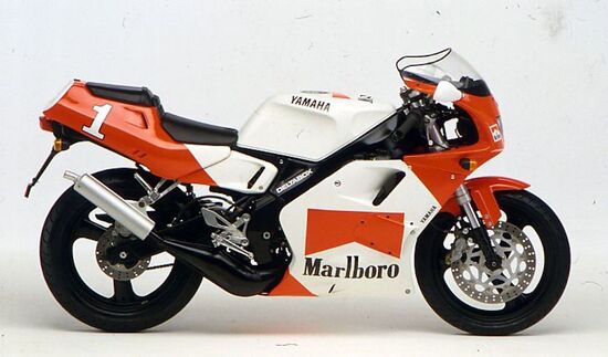 La Yamaha TZR 125R del 1991 in un depliant dell'epoca