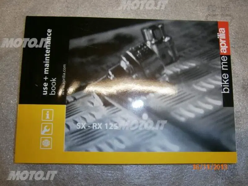 LIBRETTO USO E MANUTENZIONE ITALIANO Aprilia LIBRETTO SX/RX 125 2006/10 USO E MANUTENZIONE
