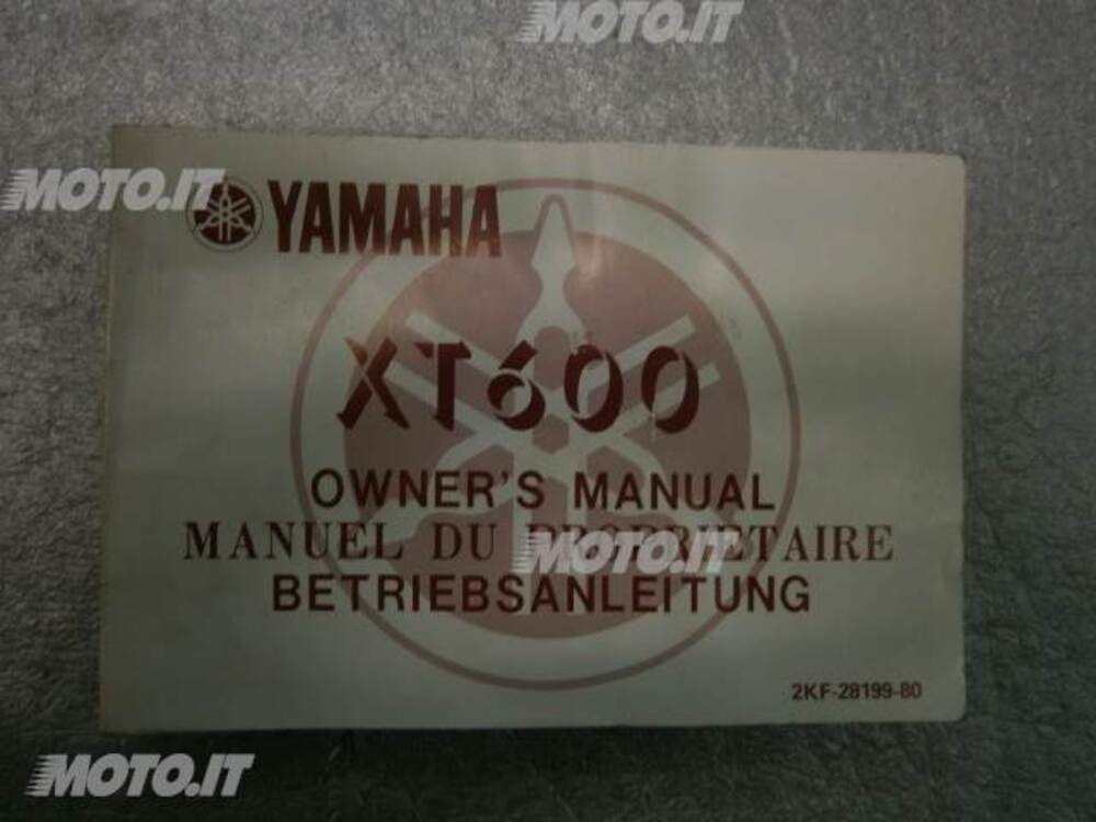 LIBRETTO Yamaha LIBRETTO USO E MANUTENZIONE XT 600