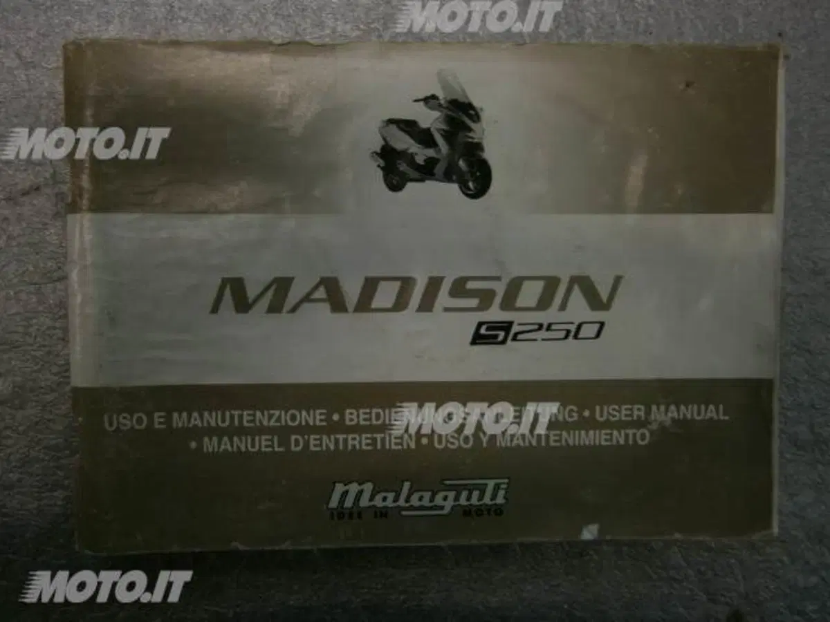 LIBRETTO Malaguti LIBRETTO USO E MANUTENZIONE MADISON 250S