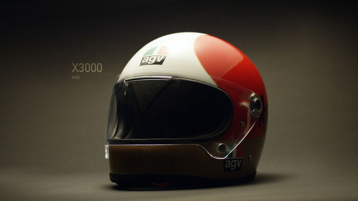 L'AGV X-3000 nella colorazione replica Agostini