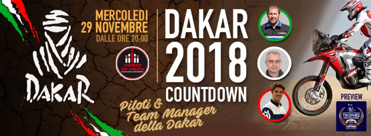 Da "Ciapa la Moto" il 29 Novembre torna la serata Dakar