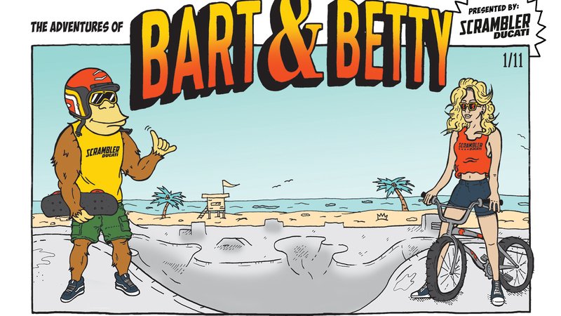 Ducati Scrambler: arrivano lo skater Bart e la bella Betty