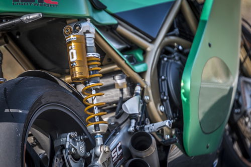 Ammortizzatori Ohlins piggyback completamente regolabili