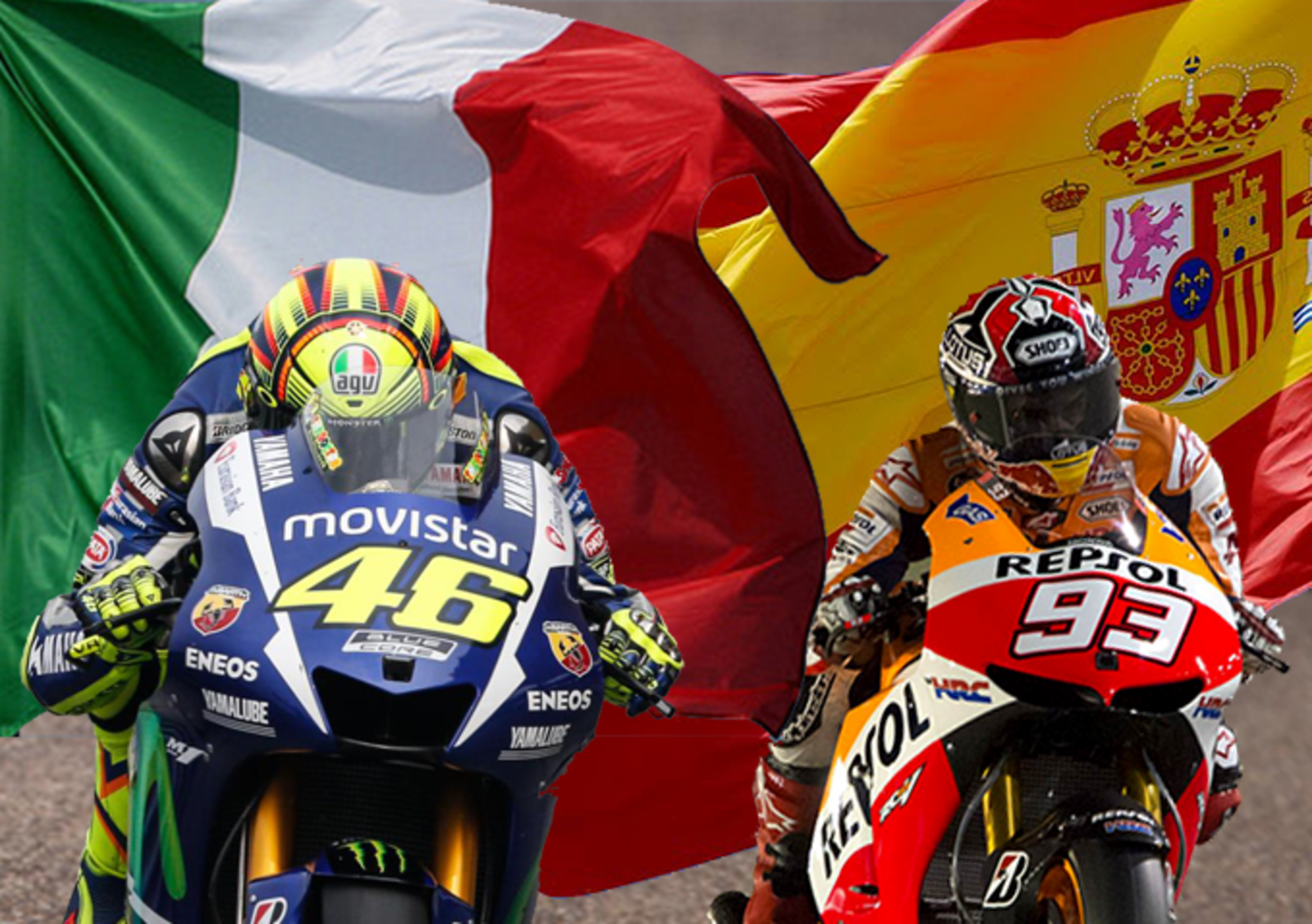 Marquez / Rossi, &egrave; scontro Spagna / Italia