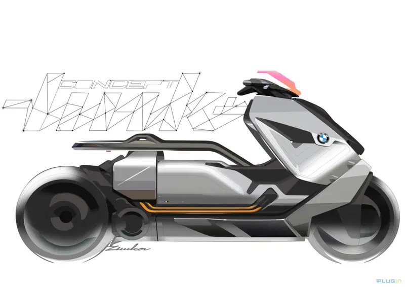 Il BMW Concept Link presentato quest'anno a Villa d'Este. Parlando di design, Edgar Heinrich ha citato le novit&agrave; di questo scooter elettrico