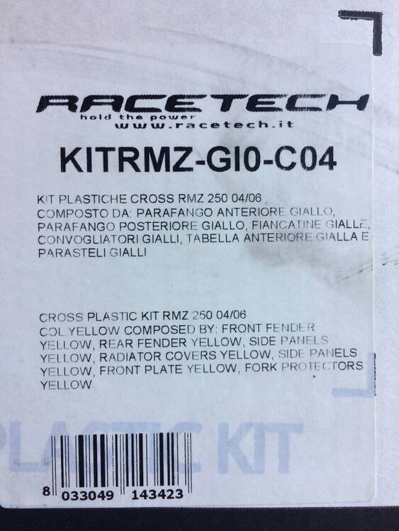 Kit Plastiche Suzuki RMZ Racetech (2)