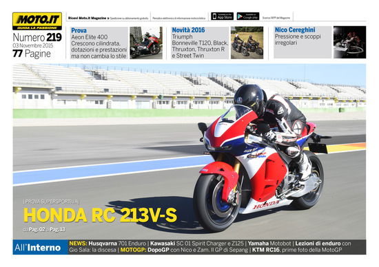 Magazine n°219, scarica e leggi il meglio di Moto.it 