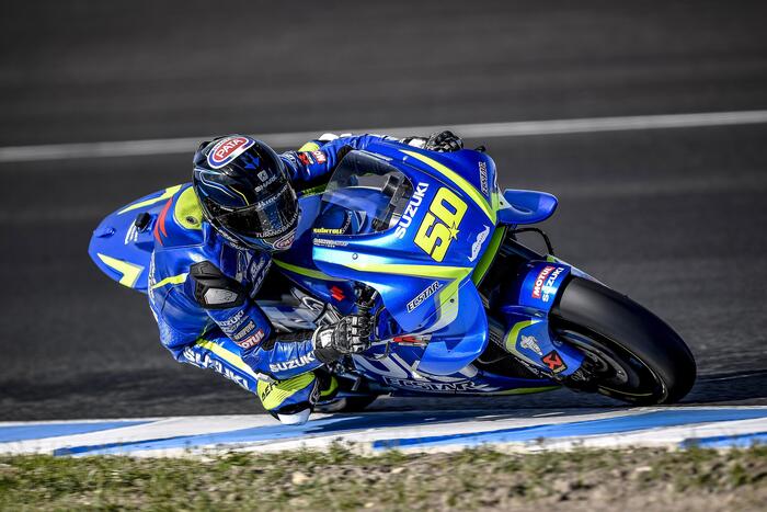 Sylvain Guintoli impegnato nei test di Jerez