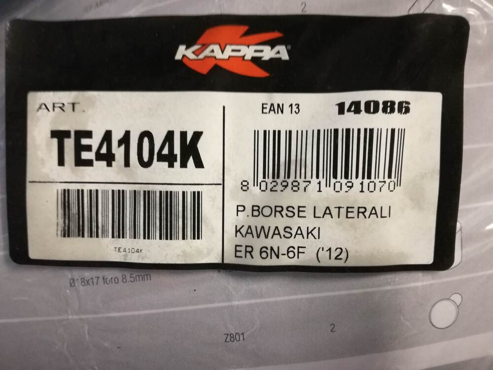 Telaietti per borse laterali Kawasaki ER6-N (2)