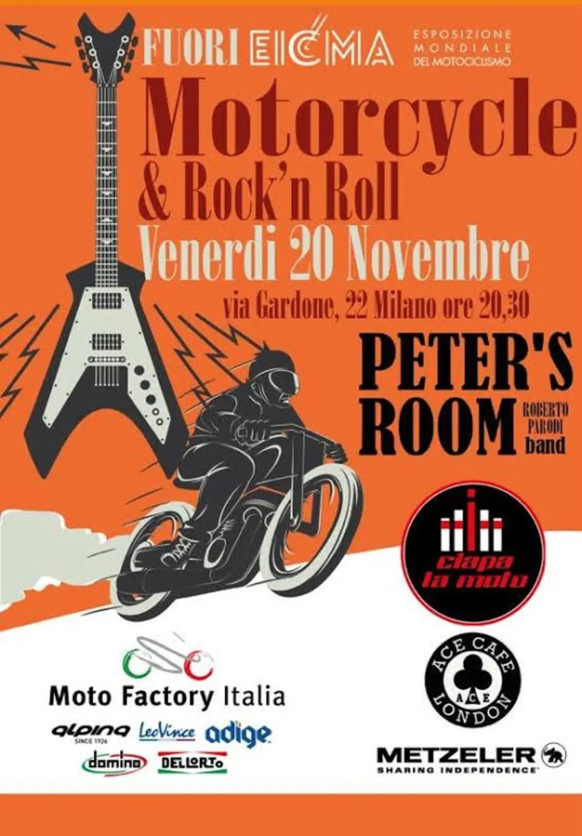 "Motorcycle &amp; Rock'n Roll" la festa EICMA di Ciapa la Moto e Ace Cafe