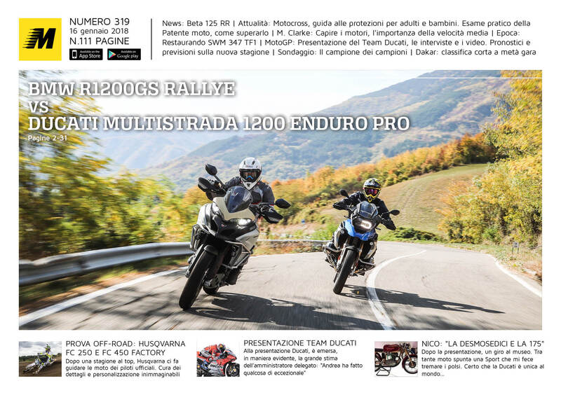 Magazine n&deg; 319, scarica e leggi il meglio di Moto.it 