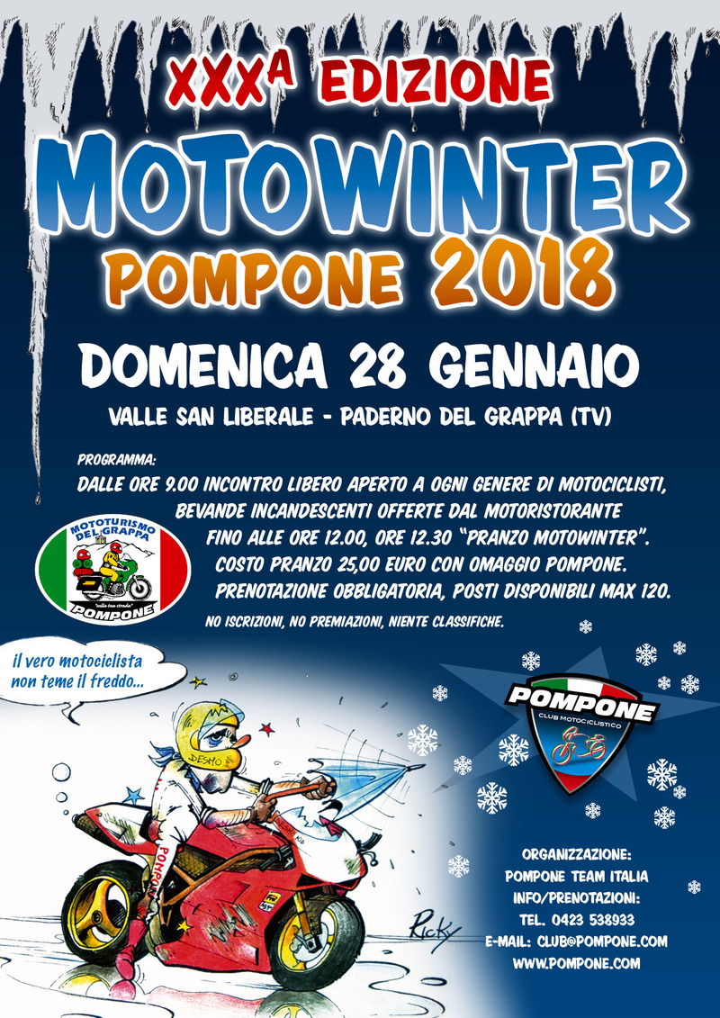 Pompone: 30&deg; Motowinter e serata Erzberg