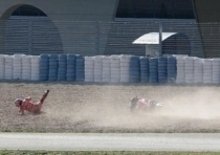 Test pre-mondiale di Jerez. Casey Stoner cade e si infortuna al legamento della spalla