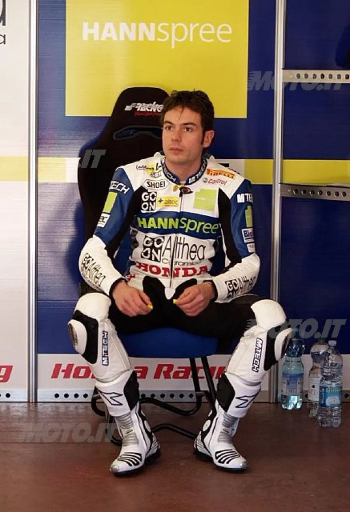 Il team Hannspree Honda Althea sul circuito di Vallelunga