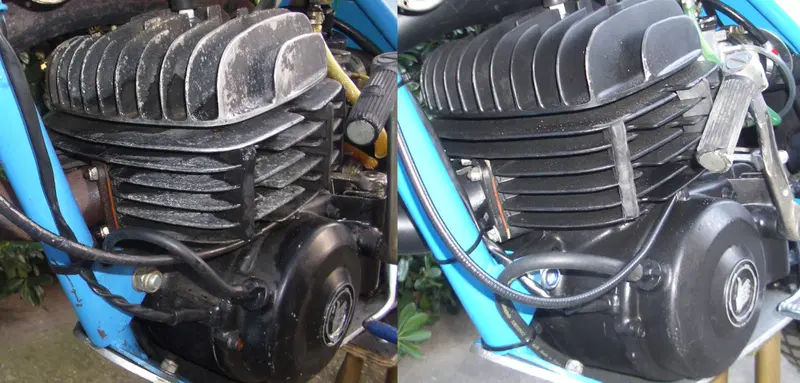 Il motore pre e post restauro