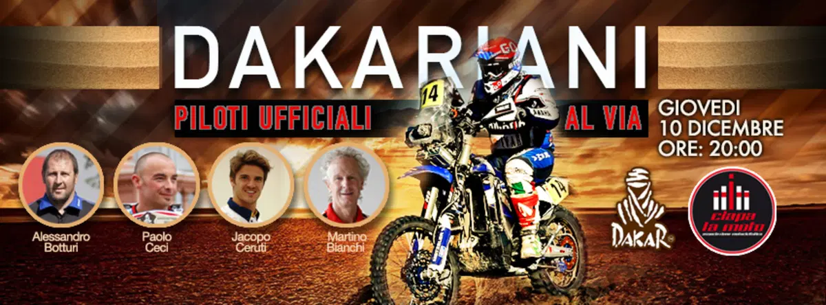 I piloti ufficiali Dakar da "Ciapa la moto" il 10 dicembre