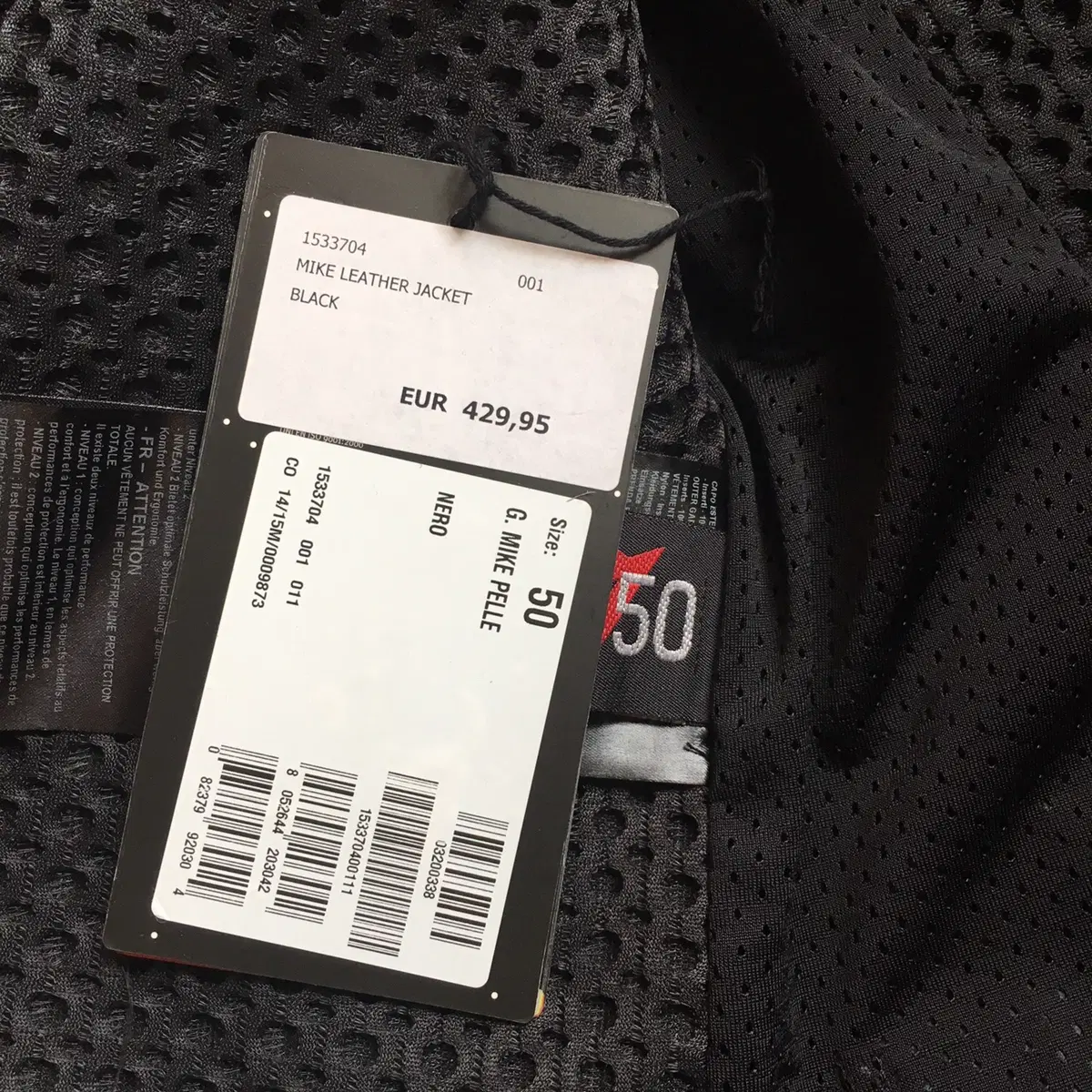 DAINESE G.MIKE LEATHER JACKET BLACK Size 50 (4)