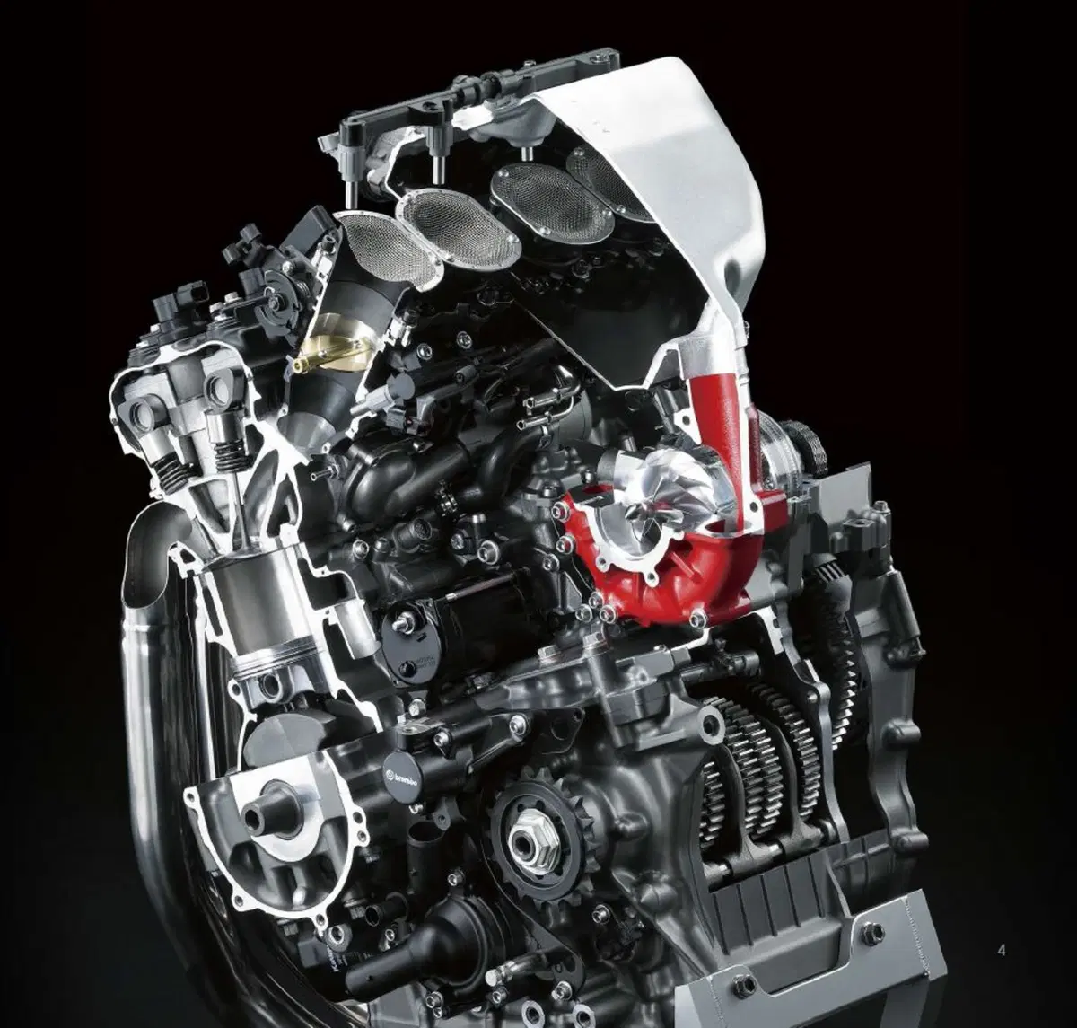 La straordinaria Tecnica della Kawasaki H2  (2)