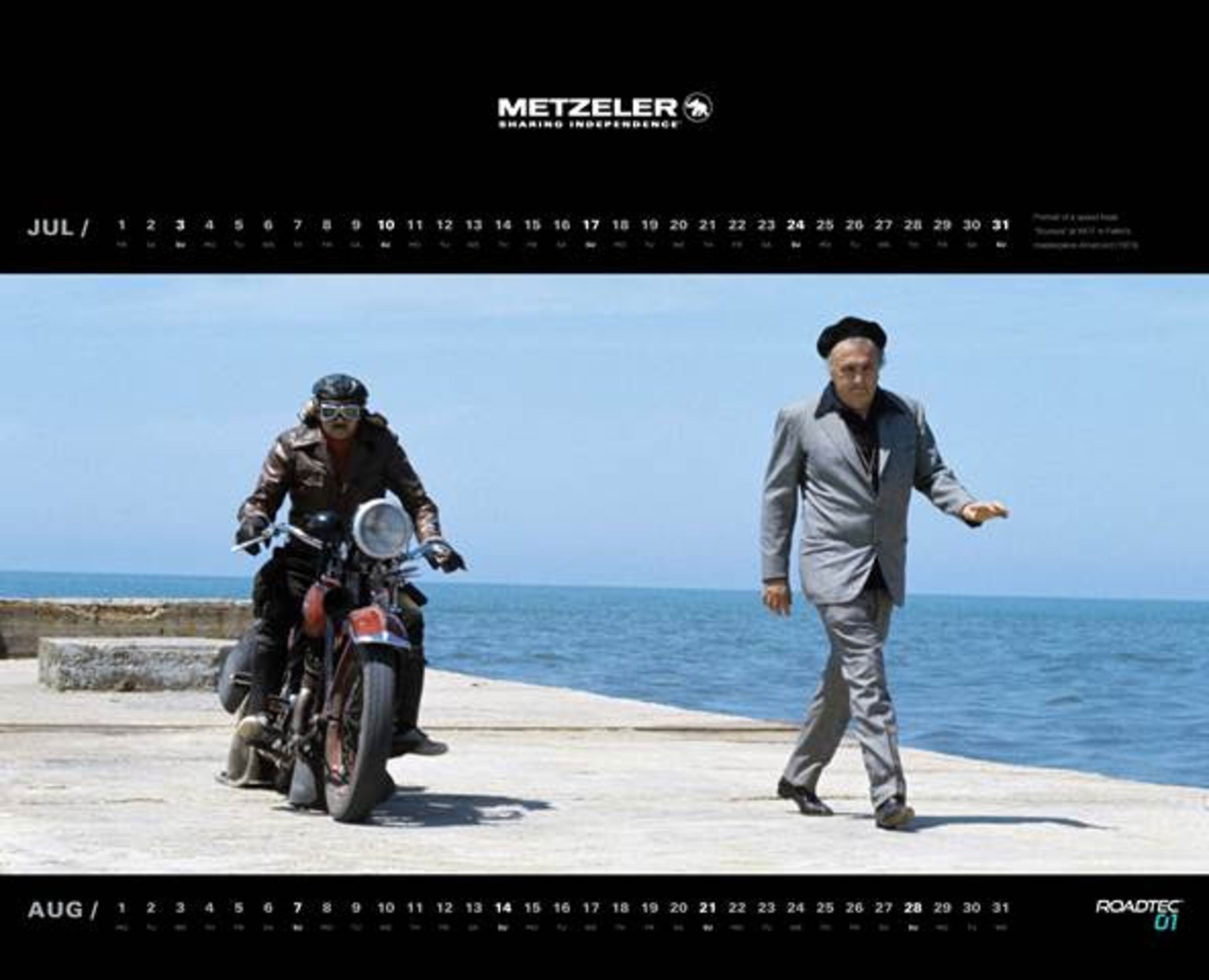 Il calendario Metzeler 2016 celebra le moto nel cinema