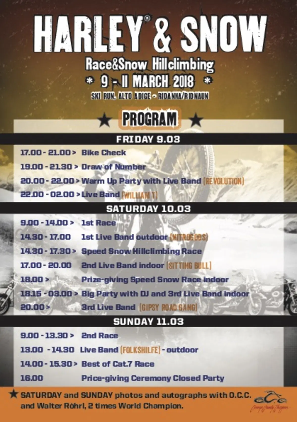 Harley & Snow torna il 10/11 marzo