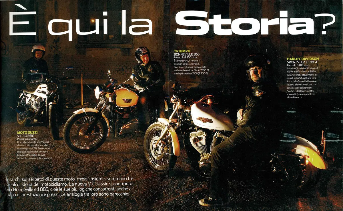 GUZZI V7 HARLEY 883 TRIUMPH BONNIE (2)