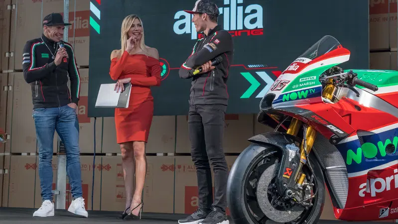 MotoGP. La presentazione del team Aprilia 2018