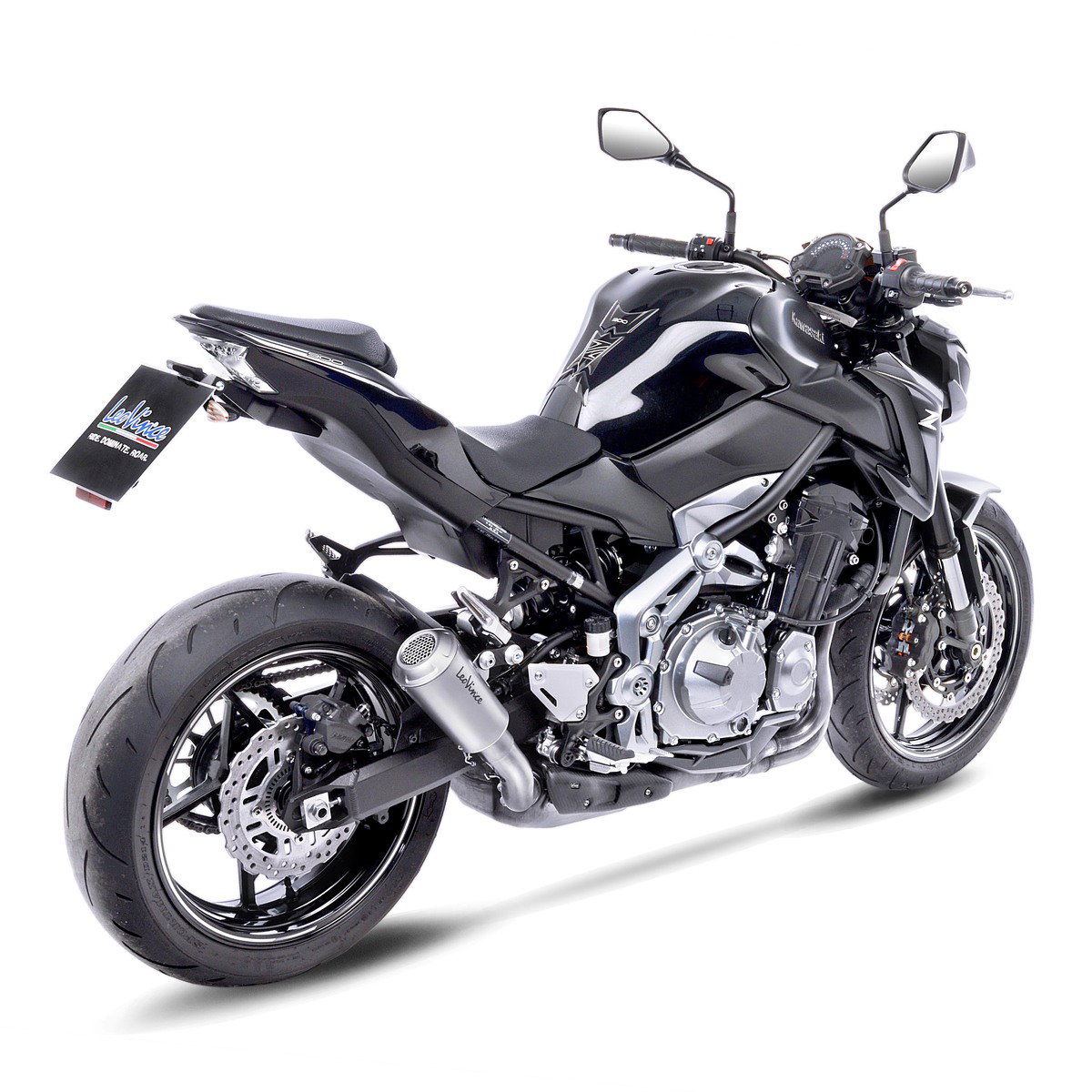 Specchietti Laterali Per KAWASAKI Z900 E Z400 (2018-2023) - Rotanti, Nero, Per Manubrio