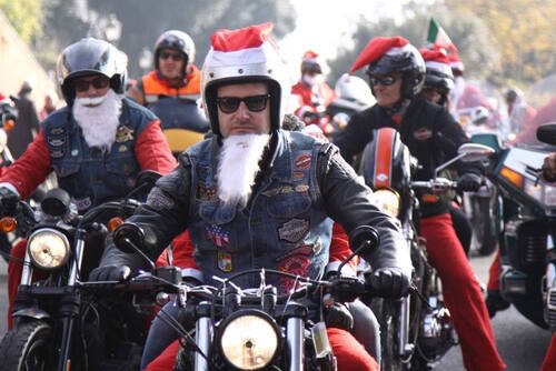 Roma: Babbi Natale in Harley-Davidson (5)