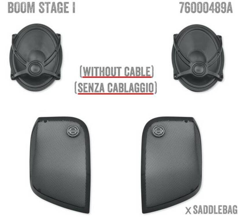 ® Boom! Stage I Saddlebag Speaker Kit - 76000489A Harley-Davidson