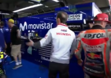VIDEO MotoGP 2018. Marquez va in Yamaha a scusarsi, Uccio lo caccia