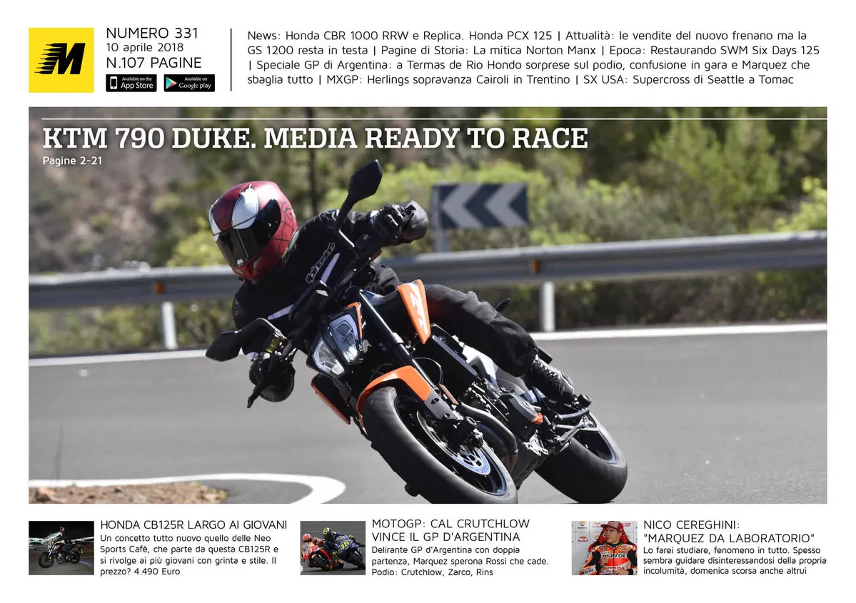 Magazine n&deg; 331, scarica e leggi il meglio di Moto.it 