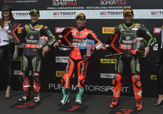 SBK 2018. Melandri conquista la Superpole ad Aragón