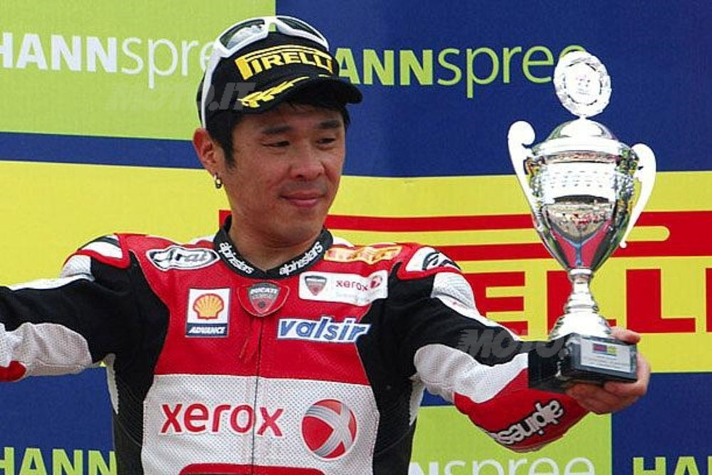 Noriyuki Haga sul podio di Assen