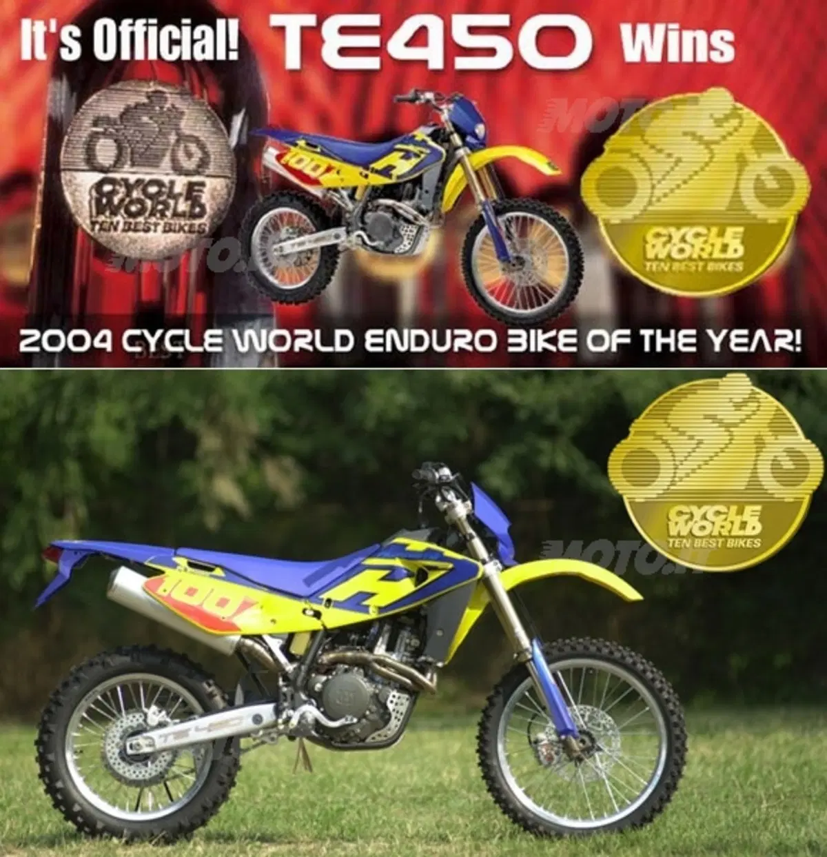 Husqvarna TE 450 è la miglior enduro 2004