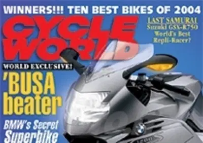BMW K 1200 LT e R 1200 GS nominate tra le prime dieci motociclette dell'anno 2004 da CYCLE WORLD 